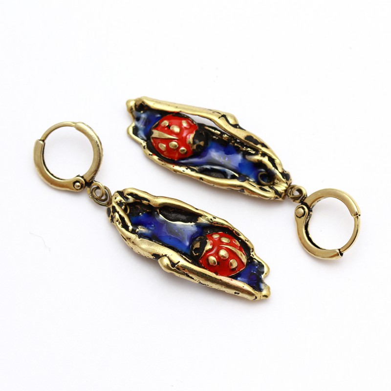 Серьги «Божья коровка»
