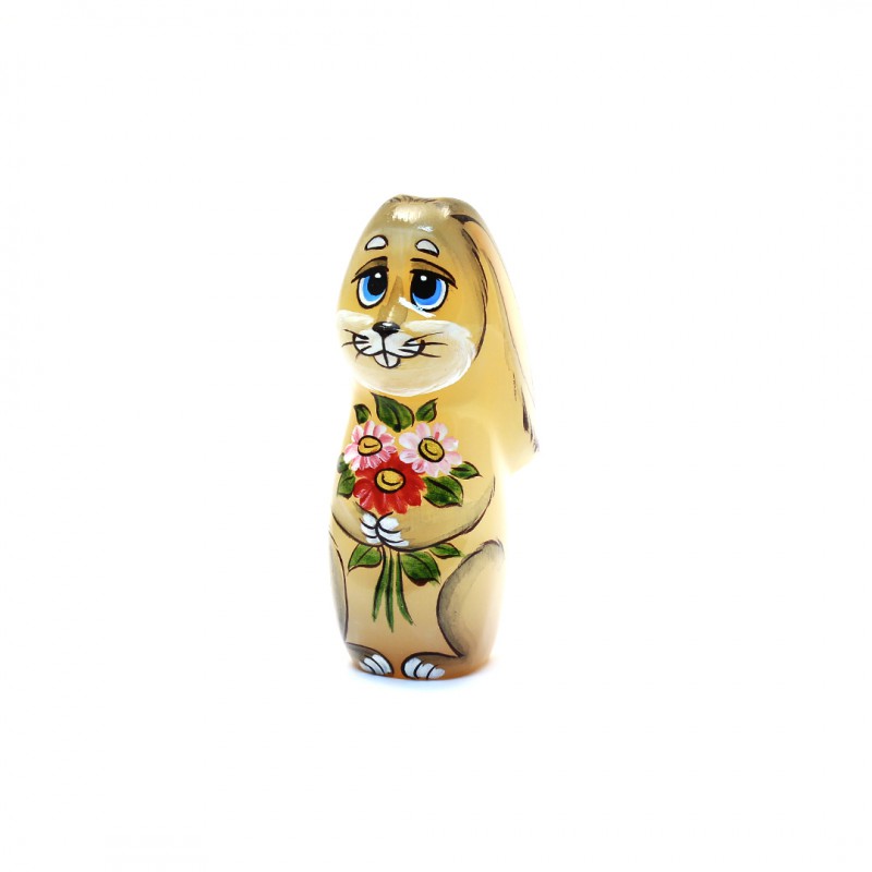 Заяц с цветами