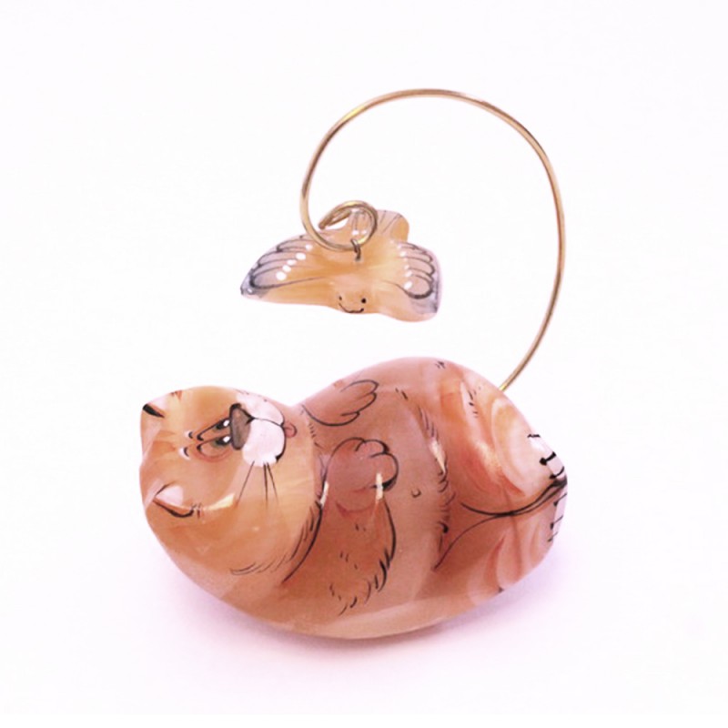 Кот с птичкой